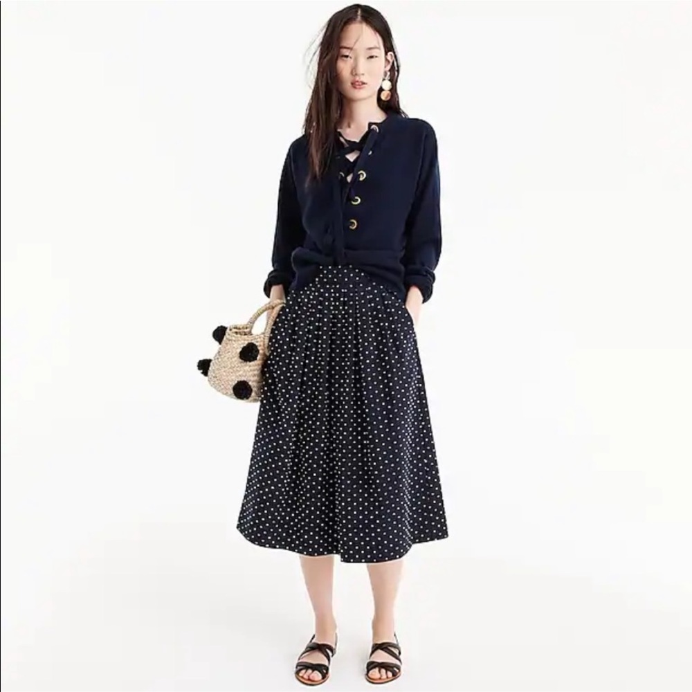 Midi skirt in vintage clip dot